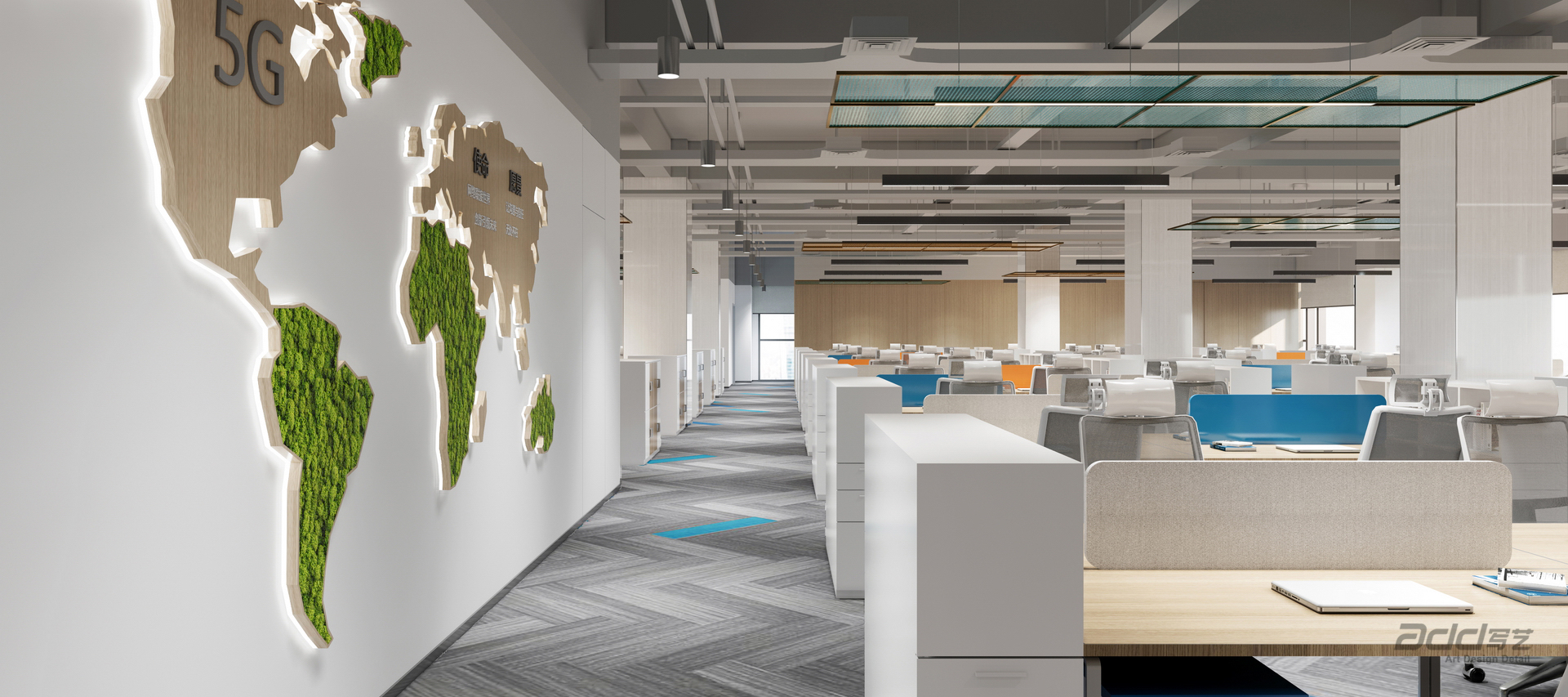 中(zhong)興通(tong)訊辦(bàn)公(gōng)樓裝(zhuang)修-開放辦(bàn)公(gōng)區(qu) pc