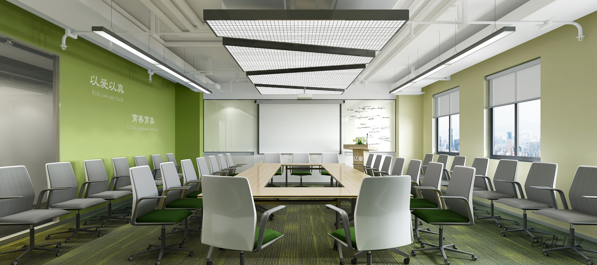 億童文(wén)教辦(bàn)公(gōng)樓設(shè)計(ji)效果圖-會議室-pc